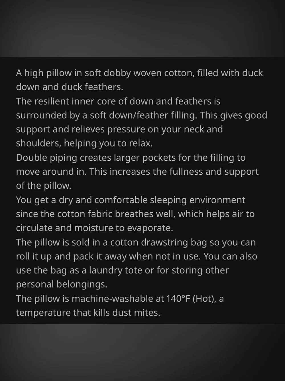 IKEA King Pillow— Down and Feathers